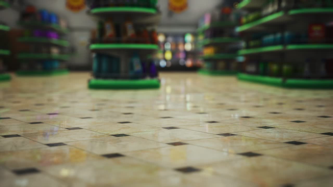 코로나19 전염병과 비어있는 슈퍼마켓