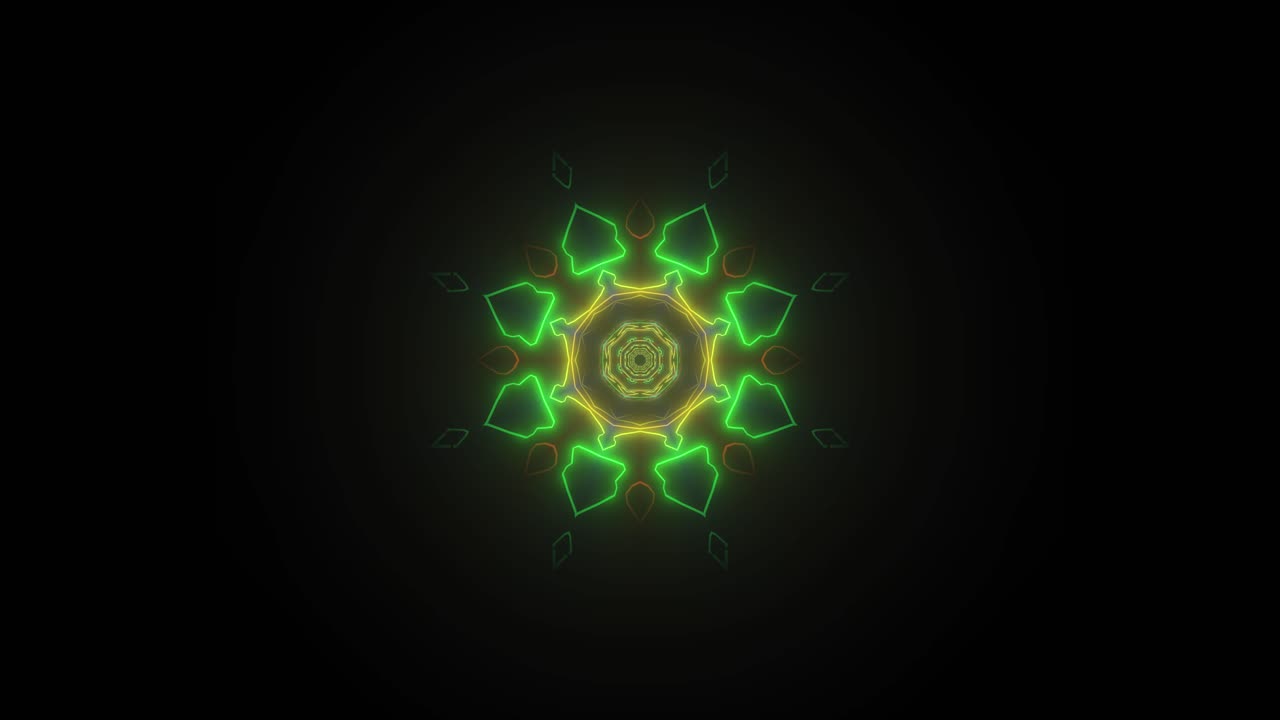 Neon Geometric Mandala Tunnel