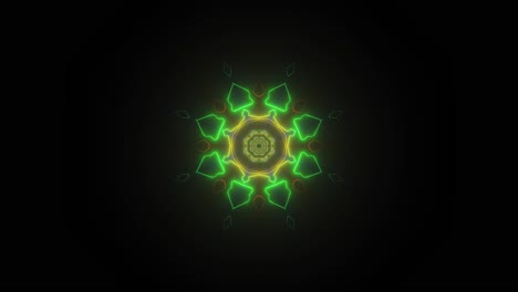 neon geometric mandala tunnel