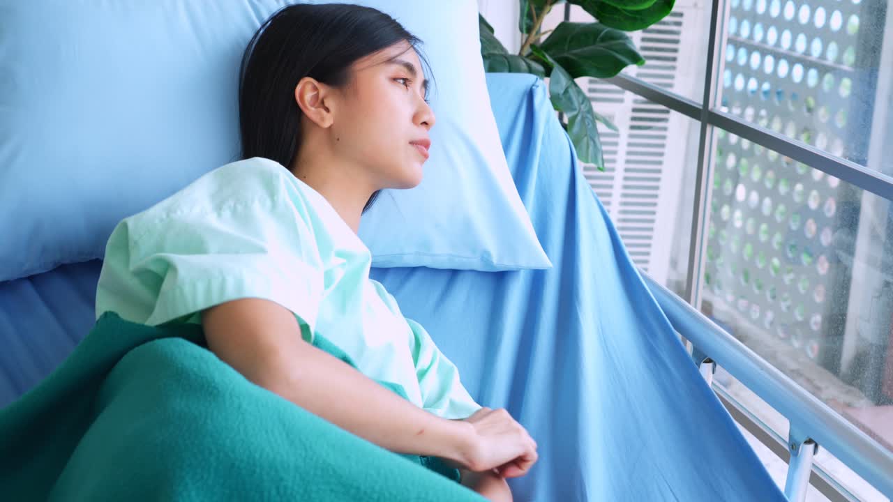 행복한 환자는 병원에서 좋아지고 있습니다.