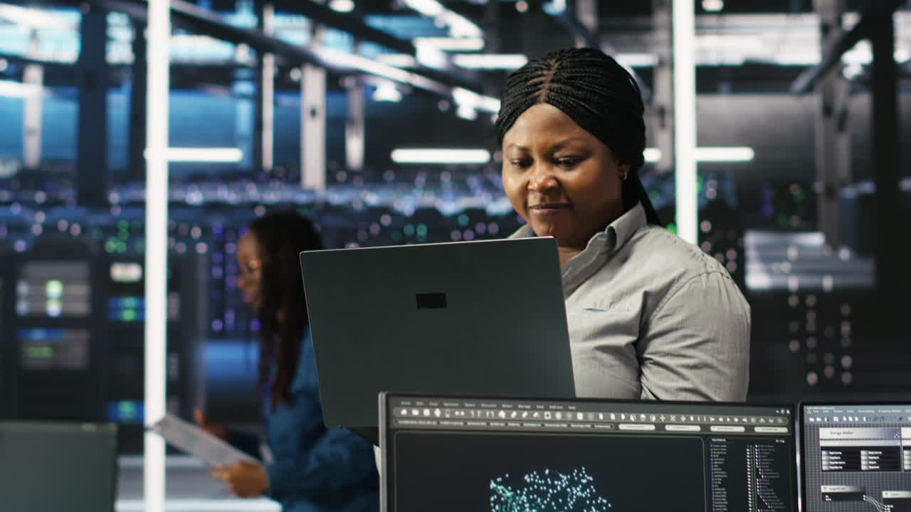 Annoyed data center expert having malfunctioning gear while using node tree tool