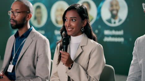 panel discussion at a business conference