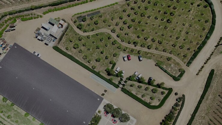 Drone above the Donnafugata canteen in Vittoria Sicily