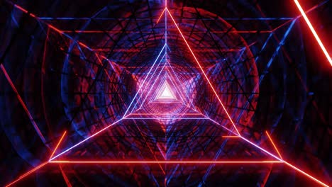 diseño triangular de marco de alambre con fondo de movimiento abstracto oscuro ilustración en 3d papel tapiz en vivo bucle de vj visual