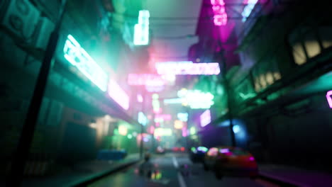 neon-lit cyberpunk alley