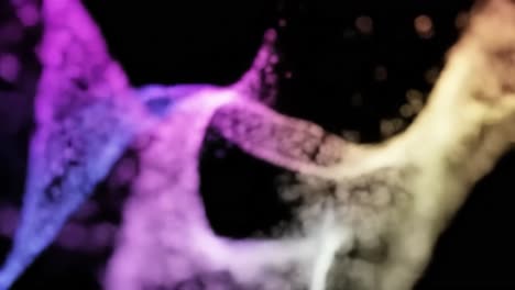 abstract colorful smoke particles