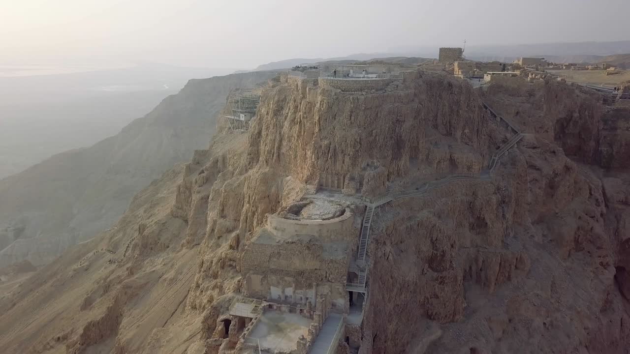 el palacio de herodes desde el avión no tripulado