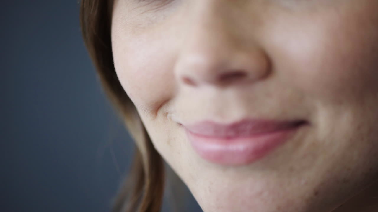 mujer, cara o boca con labios