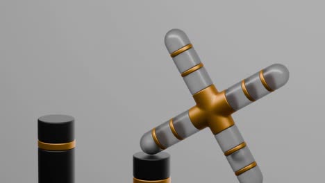 diseño geométrico abstracto con forma de cruz