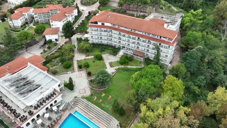 orbit over the incredible alexander the great hotel chalkidiki, greece.