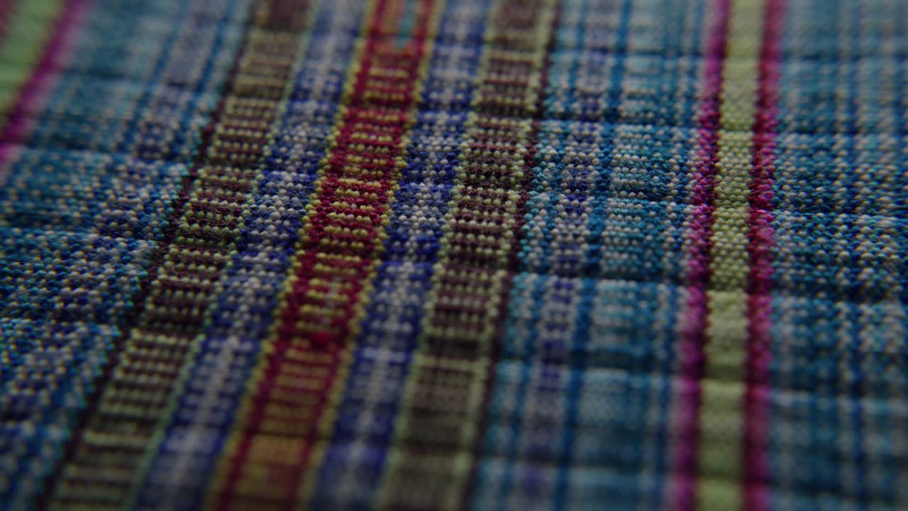 tomada de cerca de tejido textil multicolor