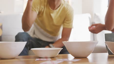 friends having snacks together at home