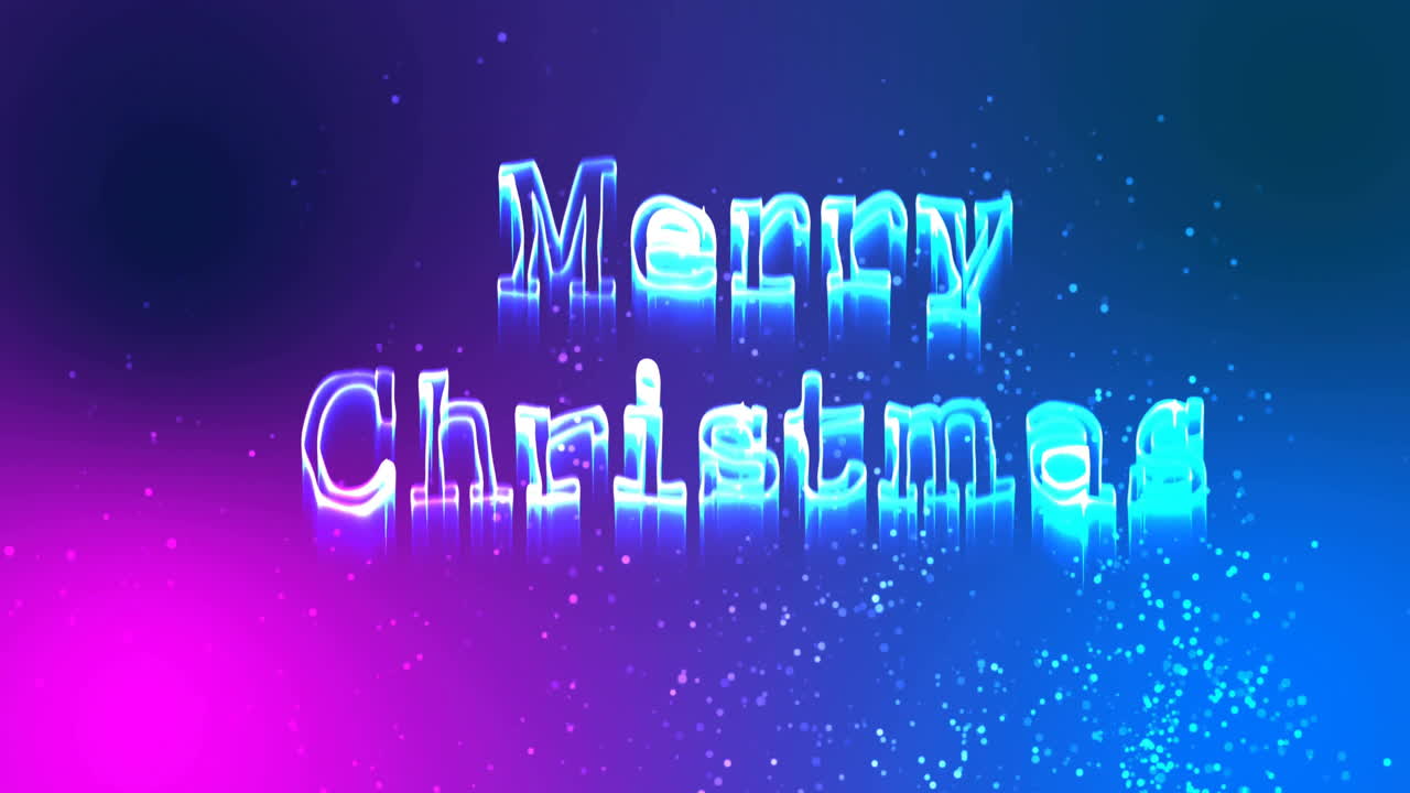 Animation of merry christmas text over shooting star on blue background