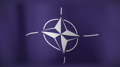 animation of moving and floating flag of nato