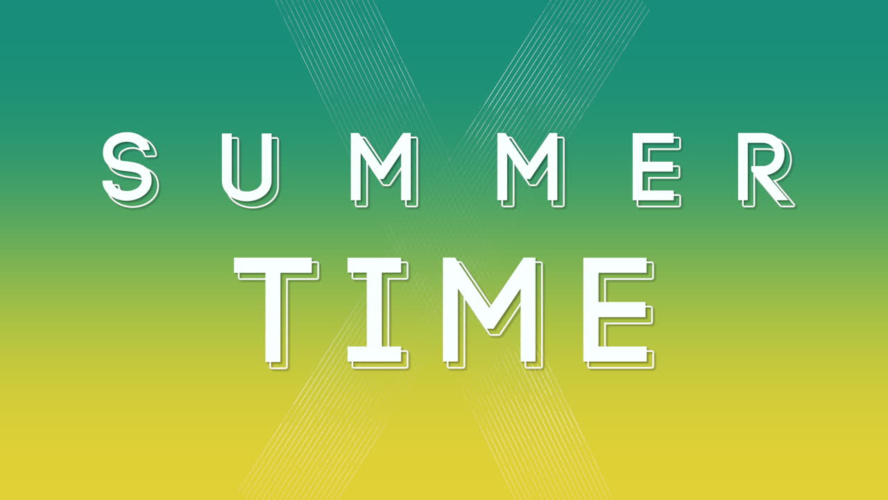 패션 노란색과 초록색 그라디언트에서 여름 시간