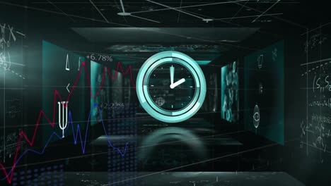 animación del tic-tac del reloj y el procesamiento de datos en pantallas