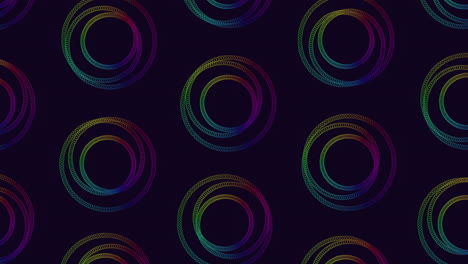 vibrant rainbow lines in dynamic circular pattern on black background