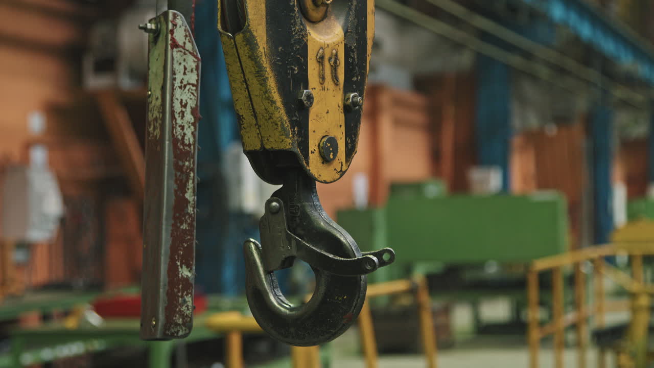 Tilt Down Of Steel Crane Hook