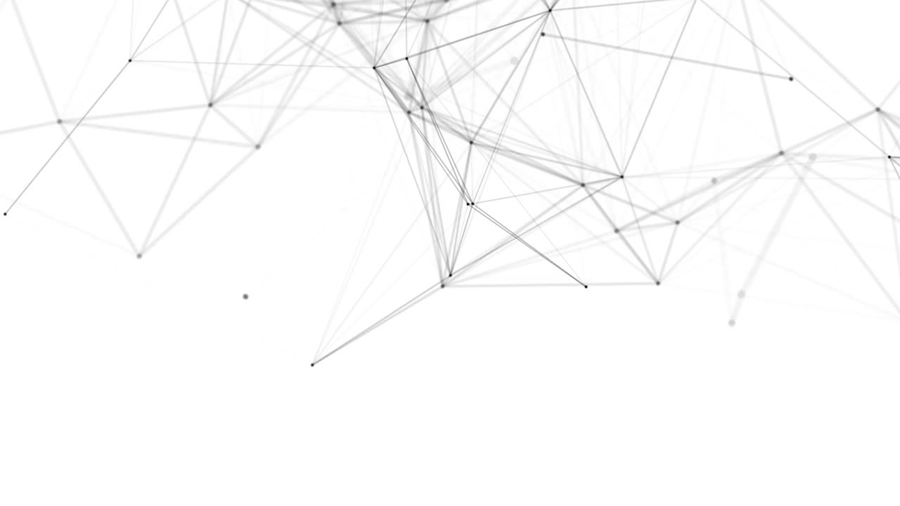 Plexus fantasy abstract technology. Abstract geometric background with moving lines, dots and triangles. Science. Medicine and technology. Loop animations