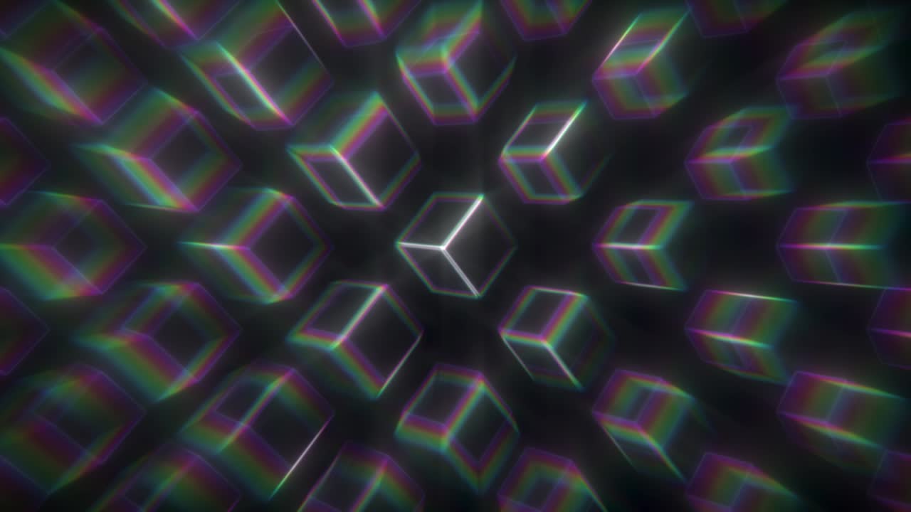 빛나는 큐브와 함께 추상적인 배경.