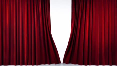 red curtains opening