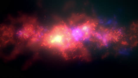 fondo cinematográfico con nublado en galaxia y cámara de movimiento