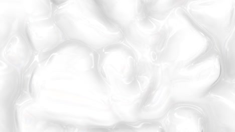 liquid abstract white background. smooth glossy texture 3d rendering loop 4k