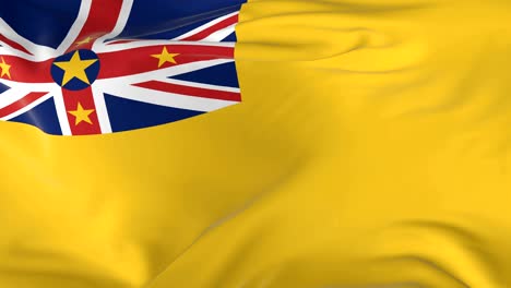 agitando una bandera en bucle como fondo niue