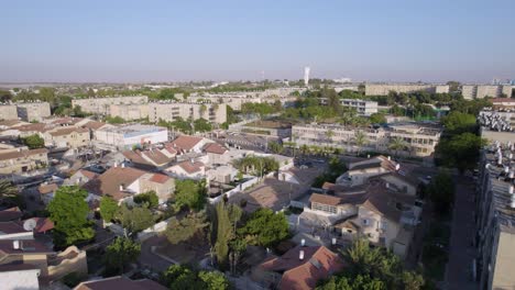 Aerial-Drone-Shot-Of-Brit-Kehuna-Neighborhood-Netivot