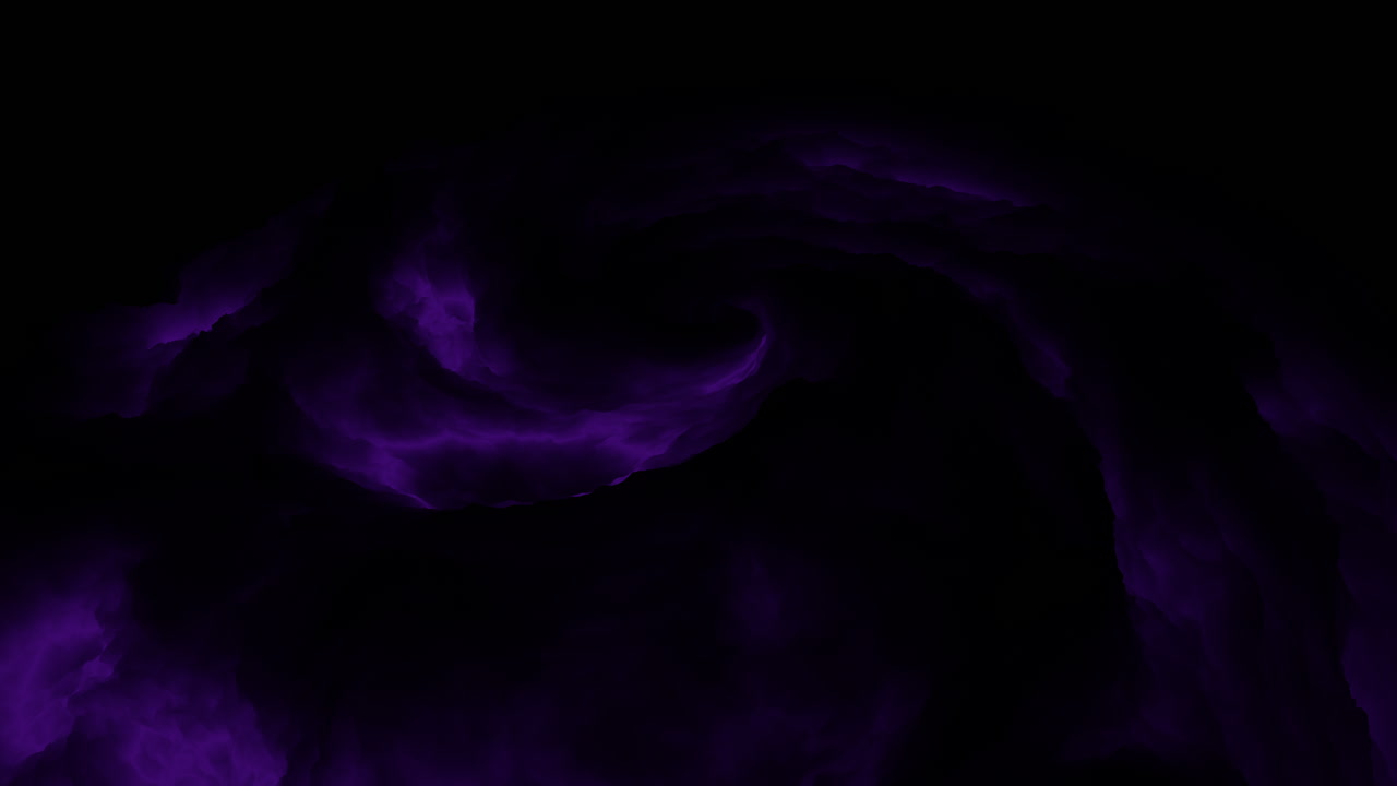 A mysterious, dark vortex filled with swirling purple smoke or gas. The enigmatic portrayal leaves viewers curious about the intriguing, nebulous form in the image