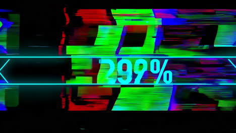glitch art with progress bar