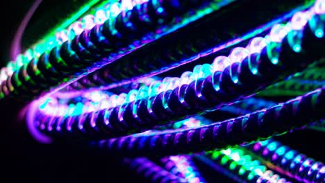 abstract glowing led tubes