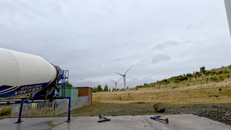 wind turbine setup at the hermitage, scotland