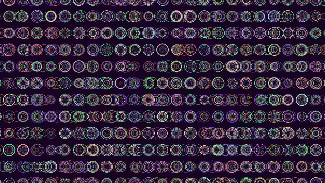Intricate symmetrical pattern of overlapping circles on dark background