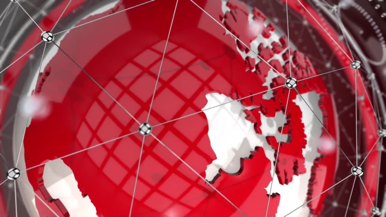 3D 디지털 세계 지도 뉴스 소개 배경