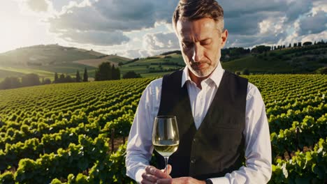 degustación de vino en un viñedo