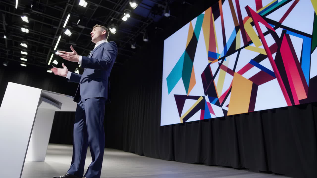 Business Presentation in Conference Hall