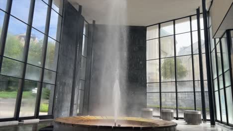 indoor fountain in modern building