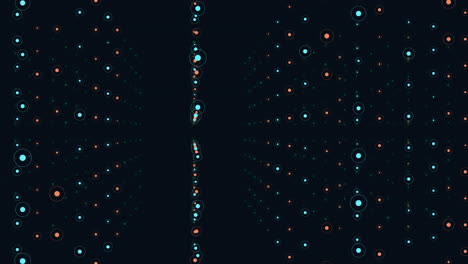 cuadrícula de círculo colorido simetría vibrante en un patrón visualmente llamativo