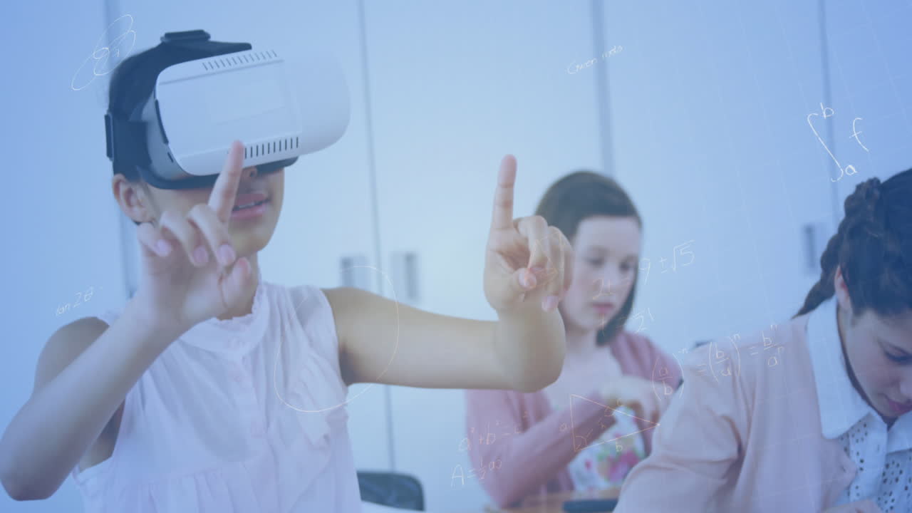 Animation of mathematical equations over schoolchildren using vr headsets