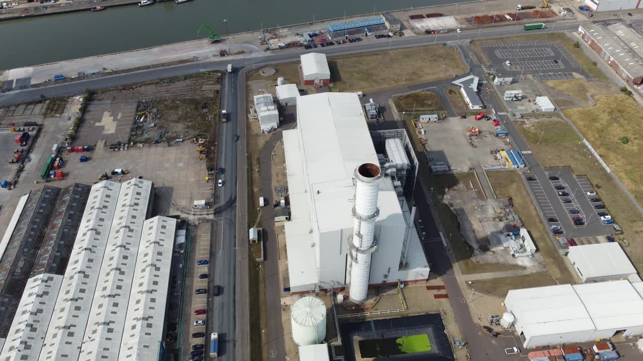 imágenes aéreas de great yarmouth power station norfolk inglaterra 4k