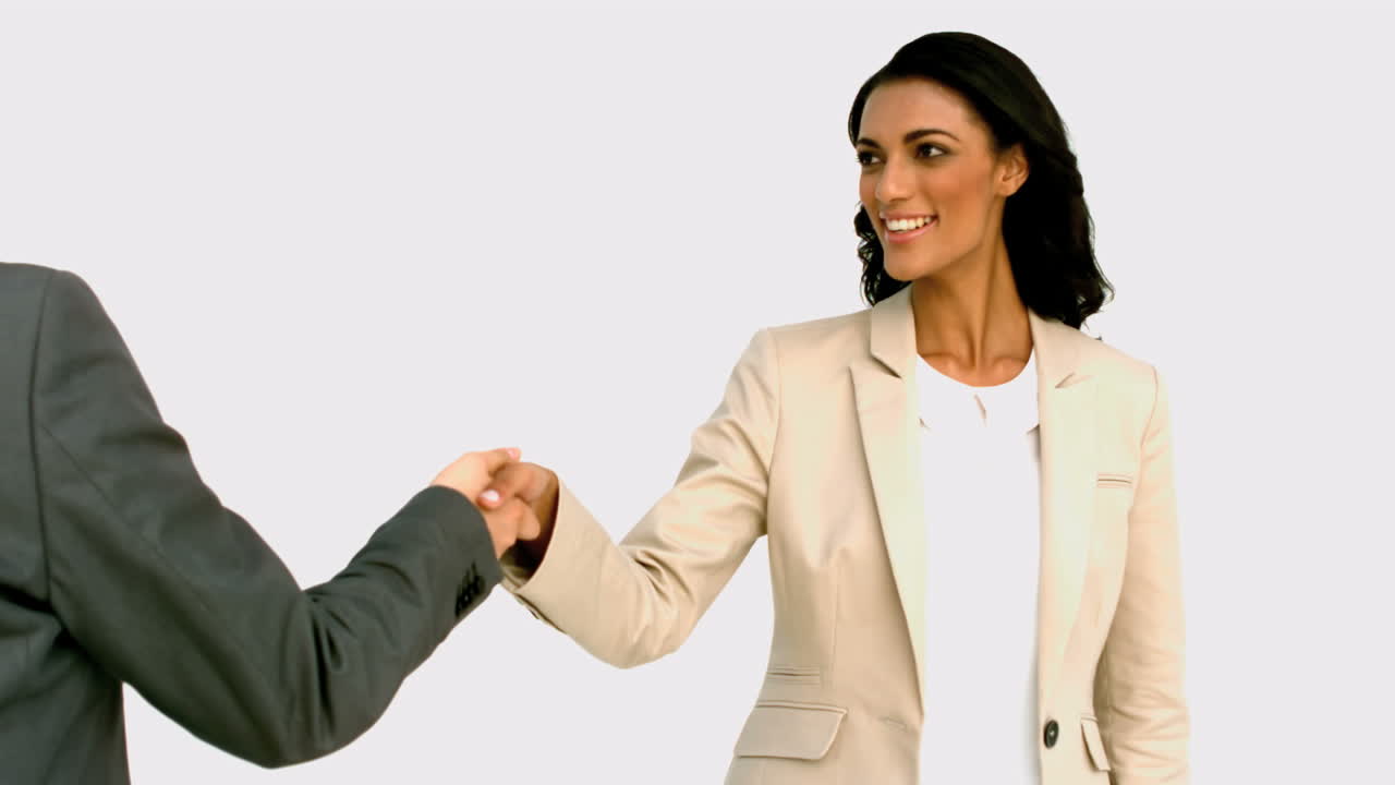 gente de negocios estrechando la mano