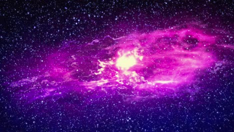 star formation - video loop which is showing a starry night sky with twinkling stars and a beautiful multicolored nebula