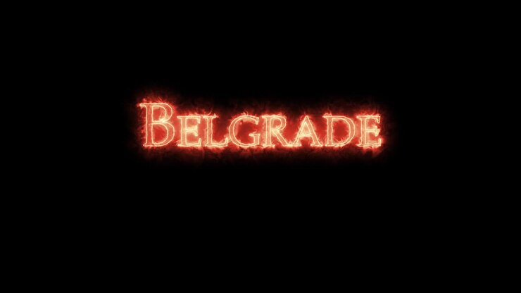 Belgrade written with fire. Loop