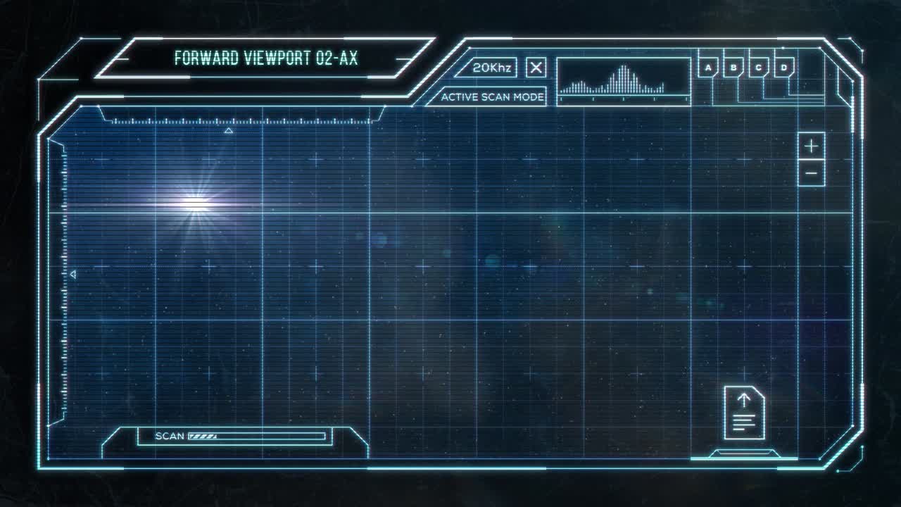 Drifting Through Space - Futuristic Computer HUD