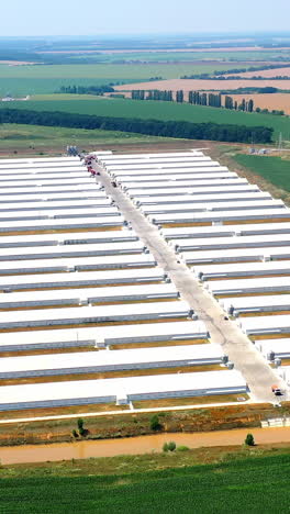 flying drone of big farm