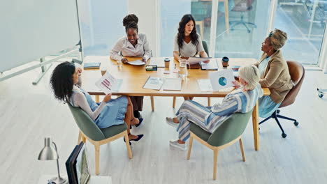 mujeres empresarias diversas en la reunión