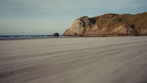 windswept beach at sunset