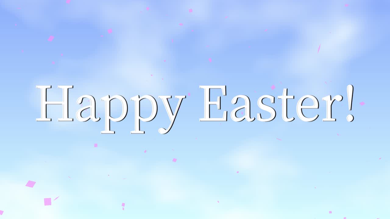 행복한 부활절 이벤트 텍스트 애니메이션 모션 그래픽
