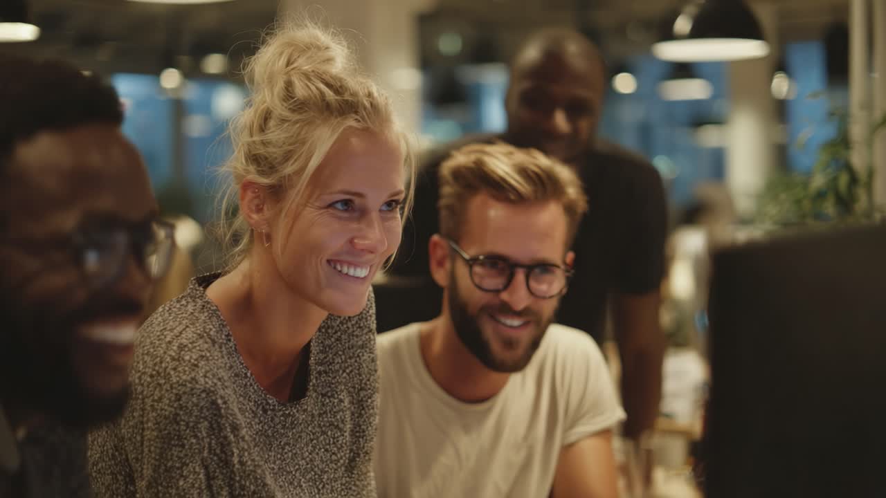 A Joyful Team Collaboration: Finding Inspiration and Laughter in a Creative Workspace While Engaging with Technology and Ideas Together